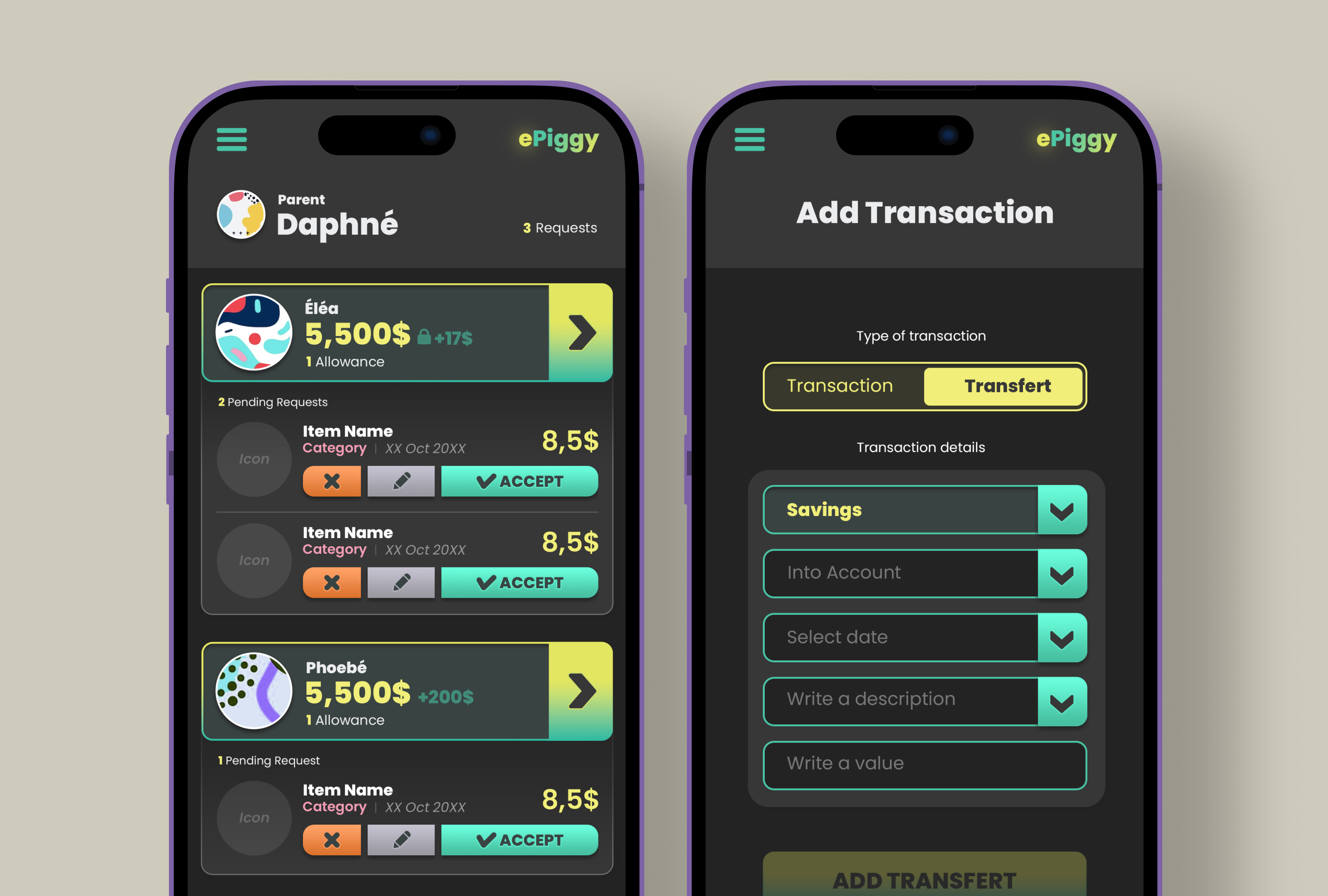 EPiggy App Visual Identity