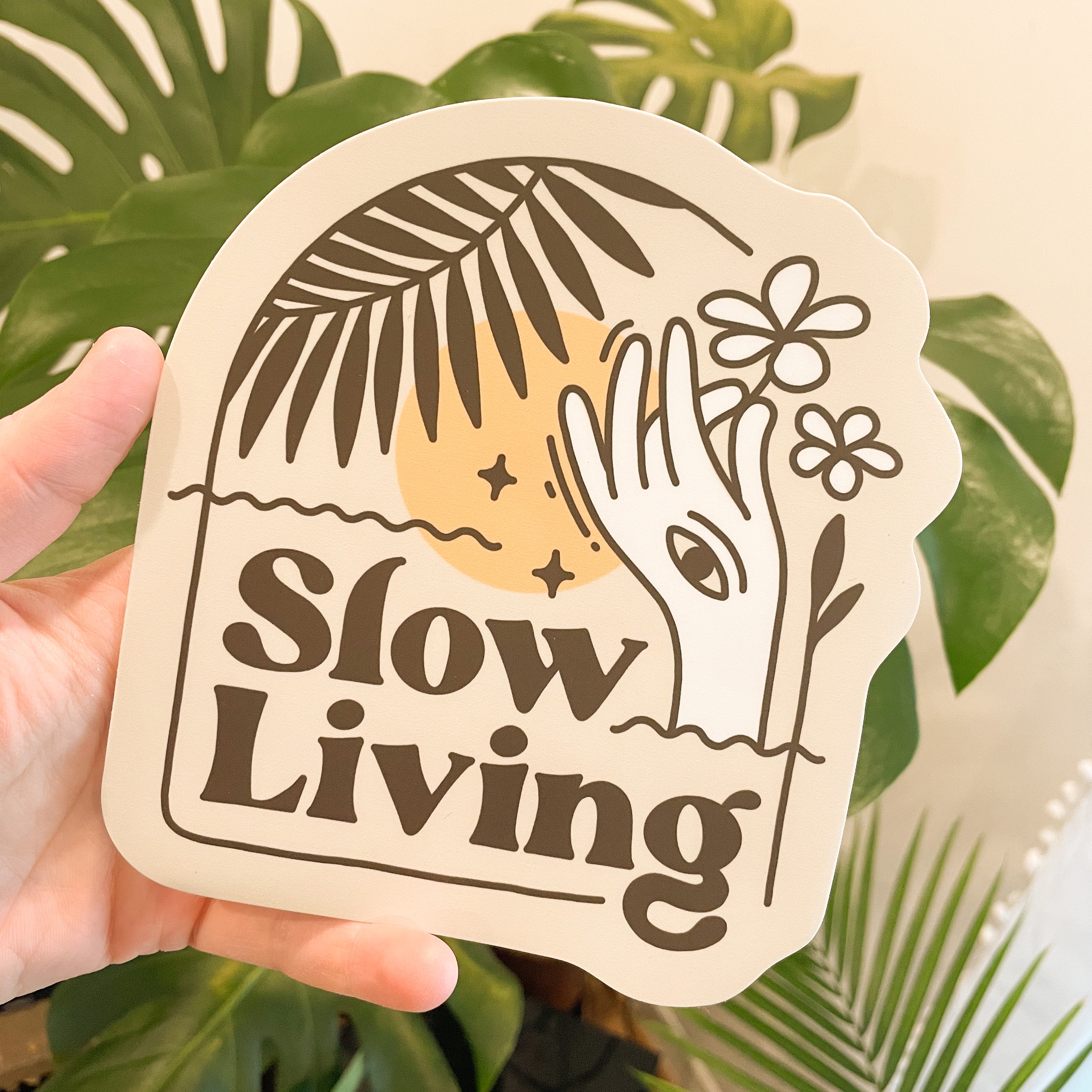 Slow Living Sticker (Large)