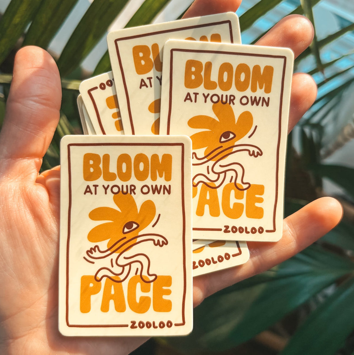 Bloom at your own pace | Running Stickers