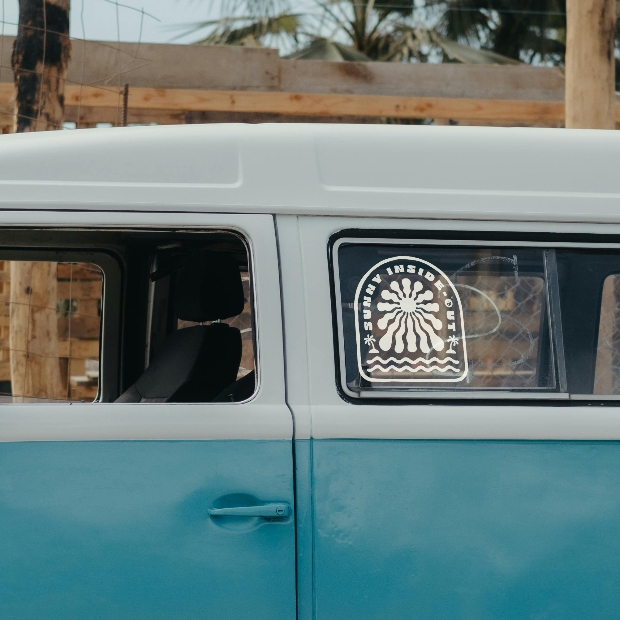 Sunny Inside Out — XL Vinyl Sticker | Van, Surf & Vanlife