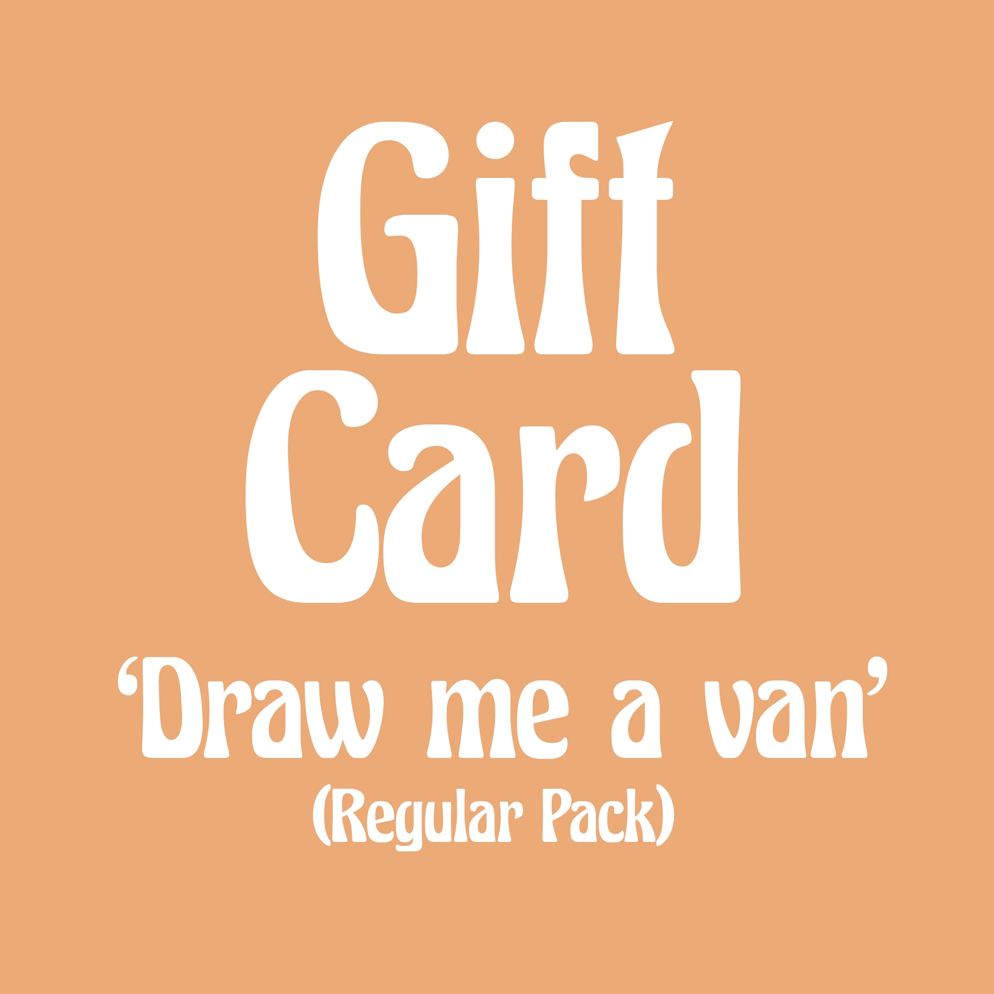 Certificat cadeau Illustration '' Draw me a van ''